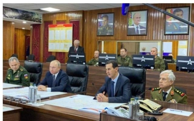 زيارة بوتين الأخيرة لدمشق في حضور الاسد ووزير دفاع
