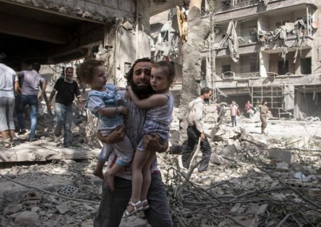 قصف روسي ريف حلب الشرقي 