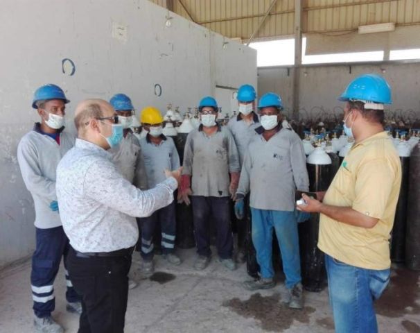 استئناف العمل بمصنع تعبئة أسطوانات الأوكسجين