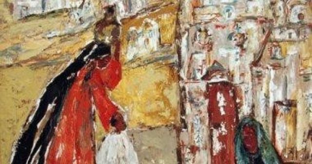 لوحة للفنانة تحية حليم