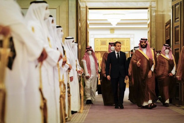الرئيس الفرنسي و ولي العهد السعودي 