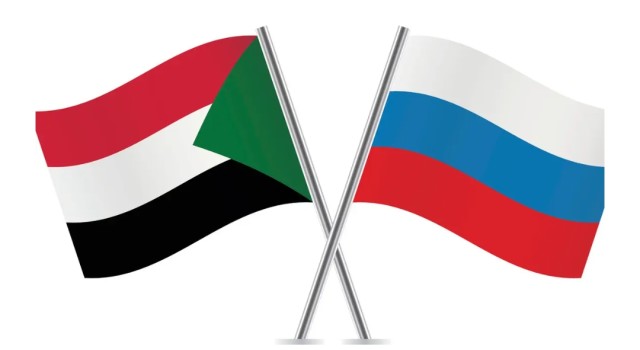 علم روسيا والسودان