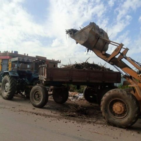 النظافة بشارع الجلاء بالمنصورة 