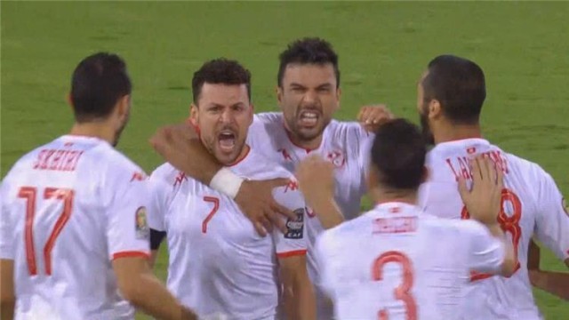 المنتخب التونسي واحتفال بالهدف