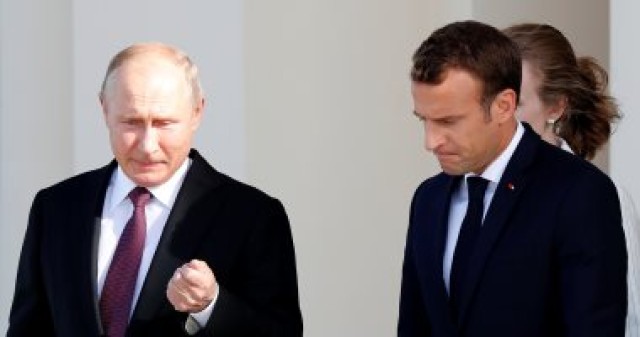 الرئيس الروسي و نظيره الفرنسي