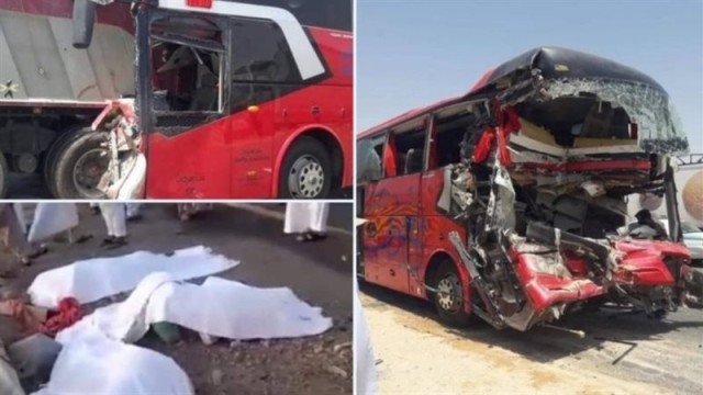 حافلة المعتمرين المصريين بالسعودية