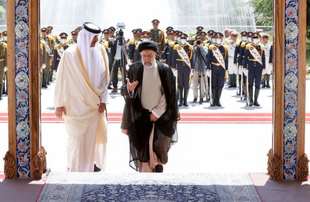 الرئيس الإيراني و أمير قطر