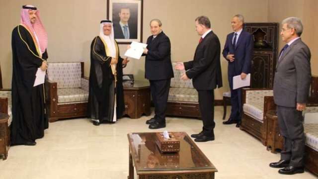 وزير الخارجية السوري و السفير البحريني