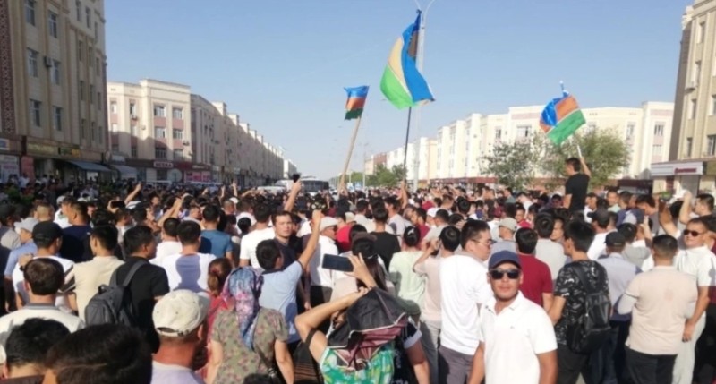 تظاهرات احتجاجية في أوزبكستان 