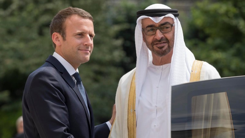 الشيخ محمد بن زايد و الرئيس الفرنسي 