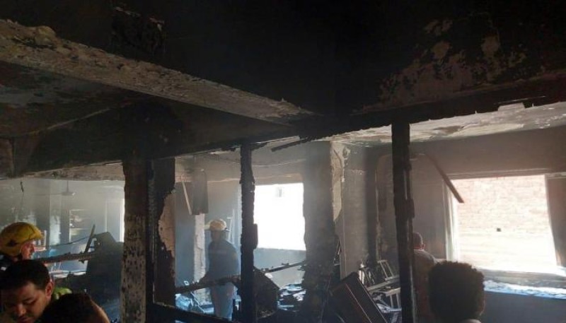 الداخلية : السيطرة على حريق كنيسة أبو سيفين