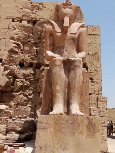 تمثال الملك تحتمس التاني بعد ترميمه 