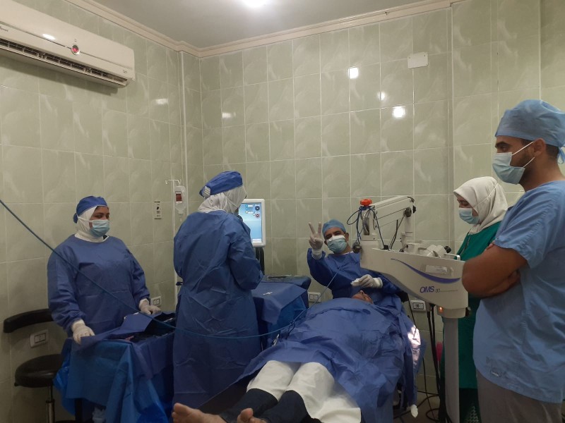 إجراء  عملية جراحية بمستشفى رمد دمنهور
