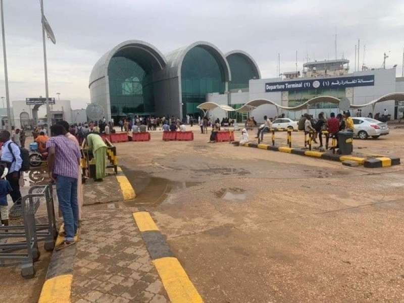 مطار الخرطوم و الأمطار الغزيرة 