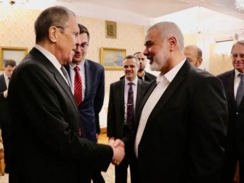 وزير الخارجية الروسي و إسماعيل هنية 