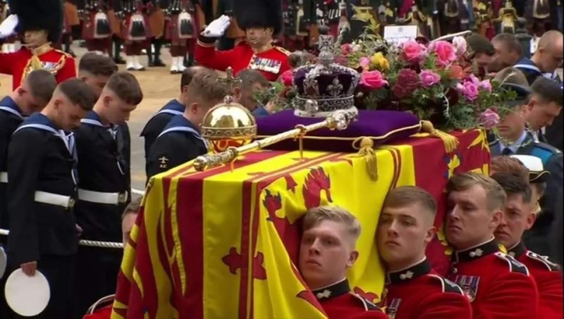 جانب من مراسم الجنازة الرسمية للملكة إليزابيث الثانية 