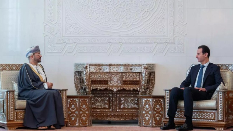 الرئيس السورى بشار الأسد و وزير الخارجية العماني