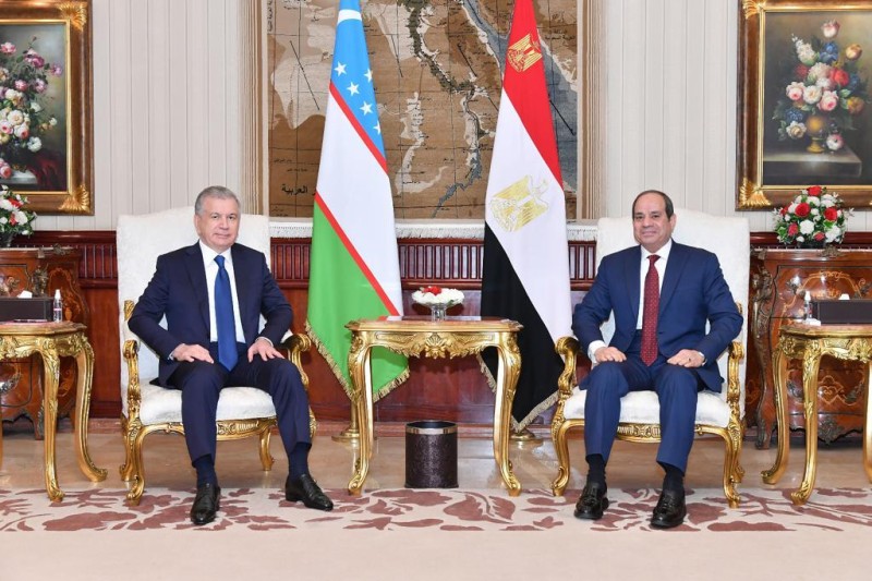 الرئيس السيسي ورئيس أوزباكستان