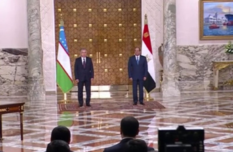 السيسي ورئيس اوزباكستان
