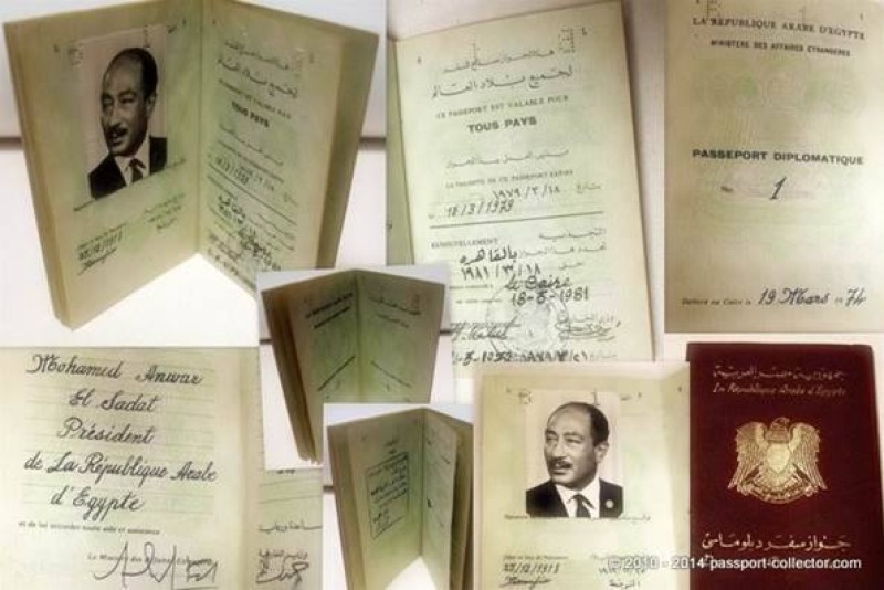 جواز سفر أنور السادات