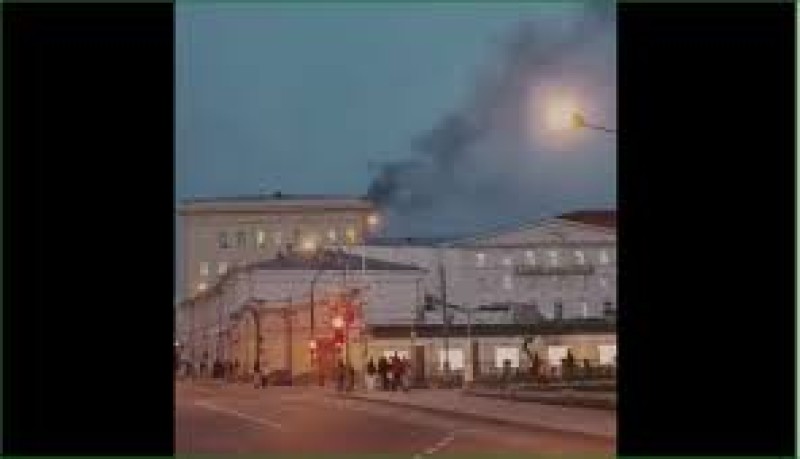 حريق وزارة الدفاع الروسية 