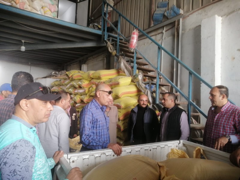 ضبط نصف طن من القمح المحلي داخل مصنع للأعلاف بالغربية