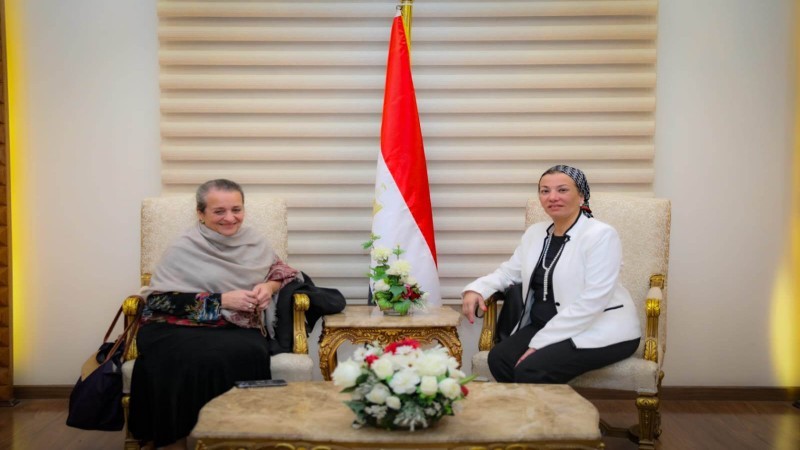 وزيرة البيئة تودع الأميرة عالية بنت الحسين في ختام زيارتها لمصر
