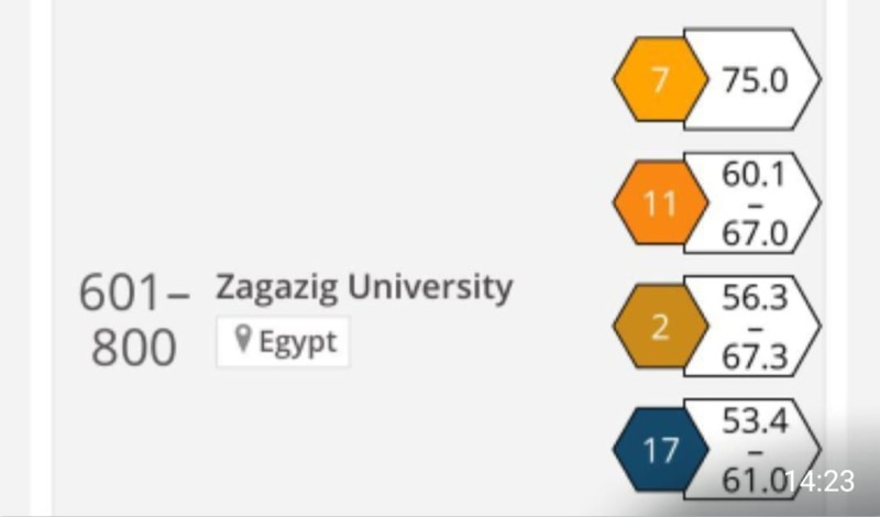 جامعة الزقازيق ضمن أفضل الجامعات عالميا فى تصنيف التايمز