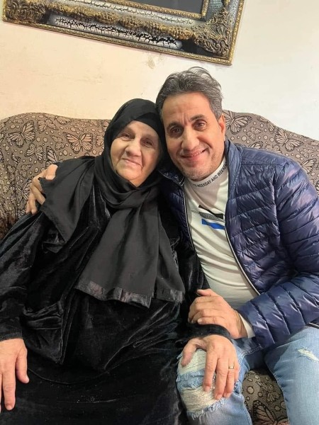 احمد شيبه ووالدته 