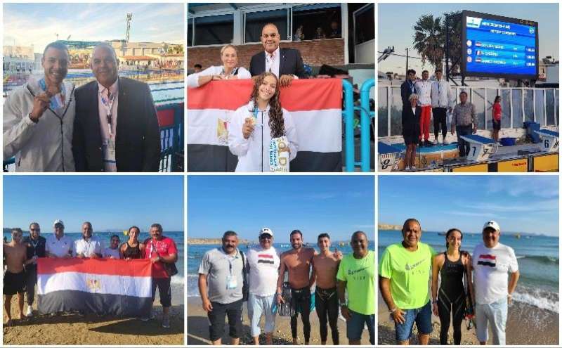 مصر تحتل المركز الثالث في الترتيب العام لمنافسات السباحة بالزعانف بألعاب البحر المتوسط الشاطئية