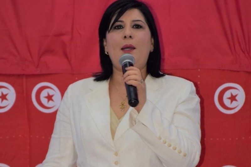 حبس عبير موسى رئيسة الحزب الدستوري الحر في تونس بتهمة إحداث الفوضى