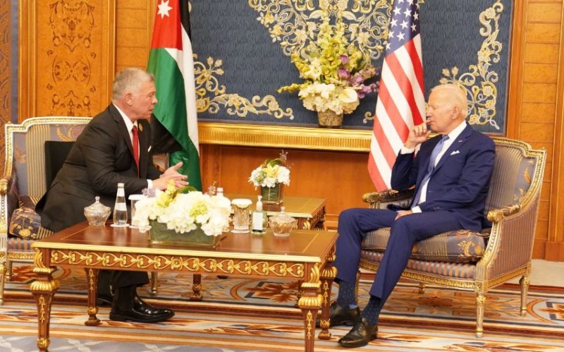 العاهل الأردني والرئيس الأمريكي