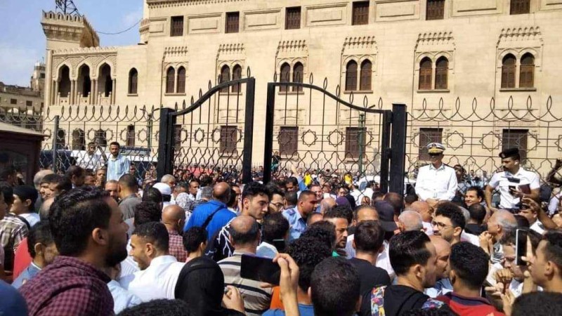 مظاهرات بالجامع الأزهر تضامنًا مع الشعب الفلسطيني