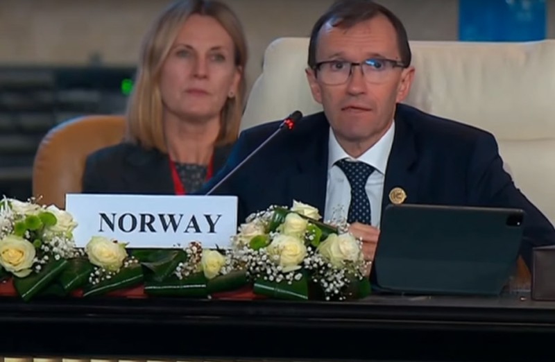 وزير خارجية النرويج خلال كلمته بالقمة
