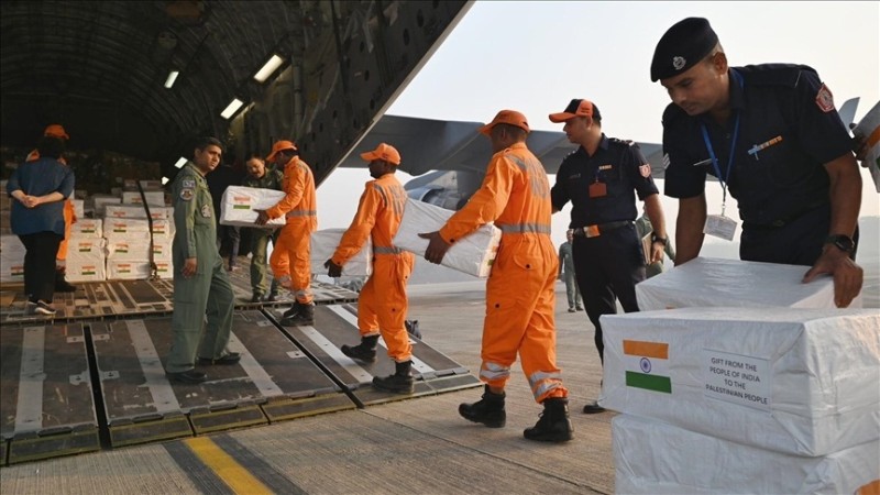 وصول مساعدات هندية إلى مطار العريش الدولي