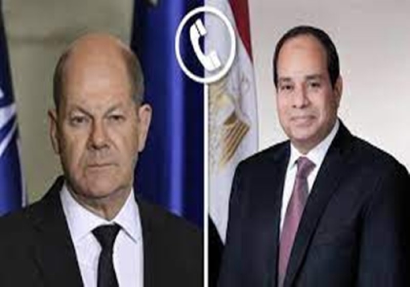 اتصال هاتفي بين الرئيس السيسي والمستشار الألماني يسلط الضوء على جهود مصر في التسوية وإغاثة غزة