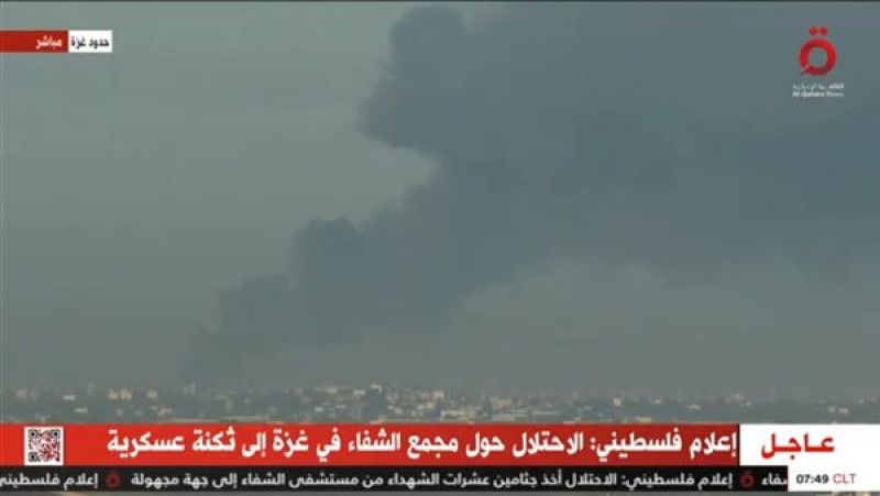 تصاعد أعمدة الدخان في غزة 
