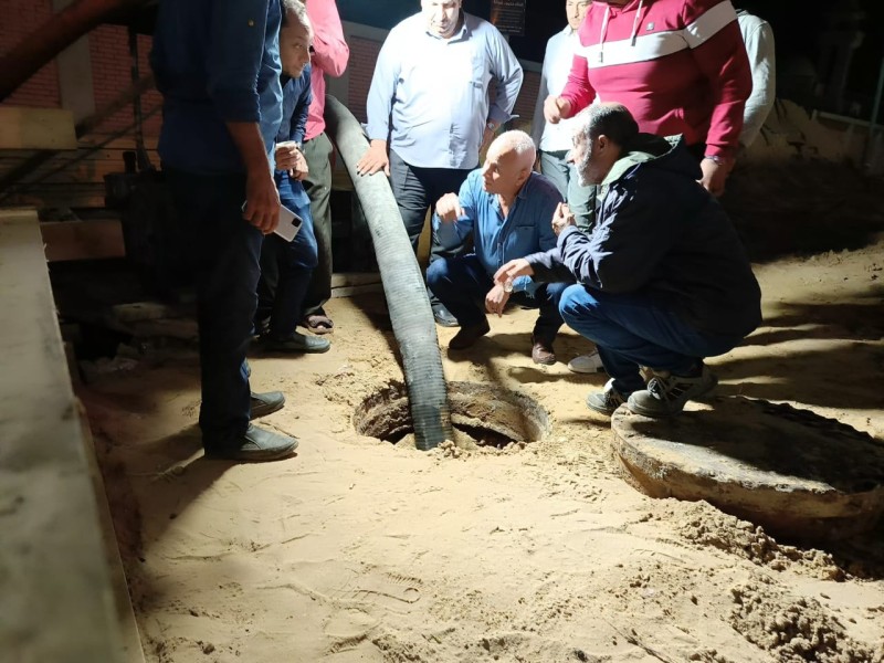 متابعة مستمرة لإصلاح خط انحدار محطة الصرف الصحي برشيد