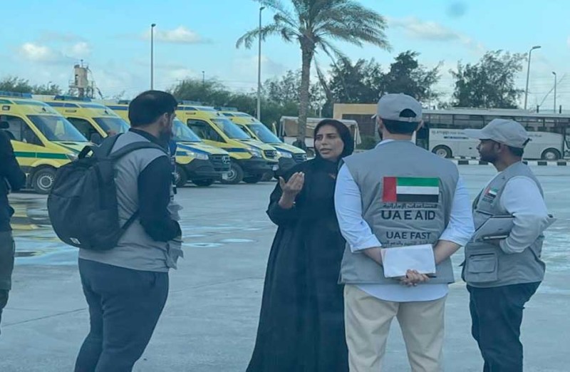  سفيرة الإمارات تزور معبر رفح وتتابع إجراءات وصول الأطفال الفلسطينيين المصابين تمهيدا لنقلهم لأبو ظب
