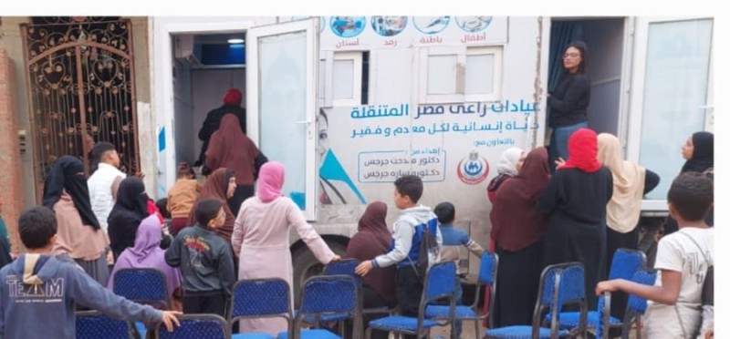 الكشف على 522 مواطن خلال  قافلة طبية بقرية دمشلي بمركز كوم حماده