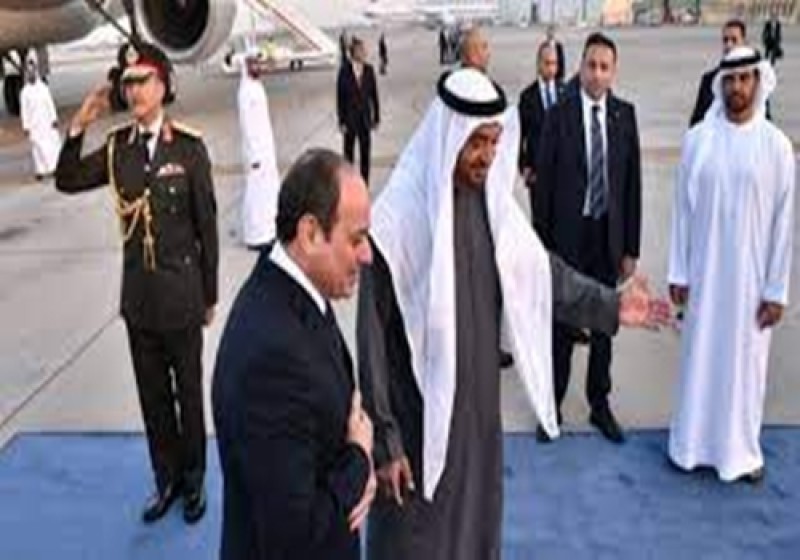 استقبال حافل من رئيس الإمارات للسيسي في قمة كوب 28