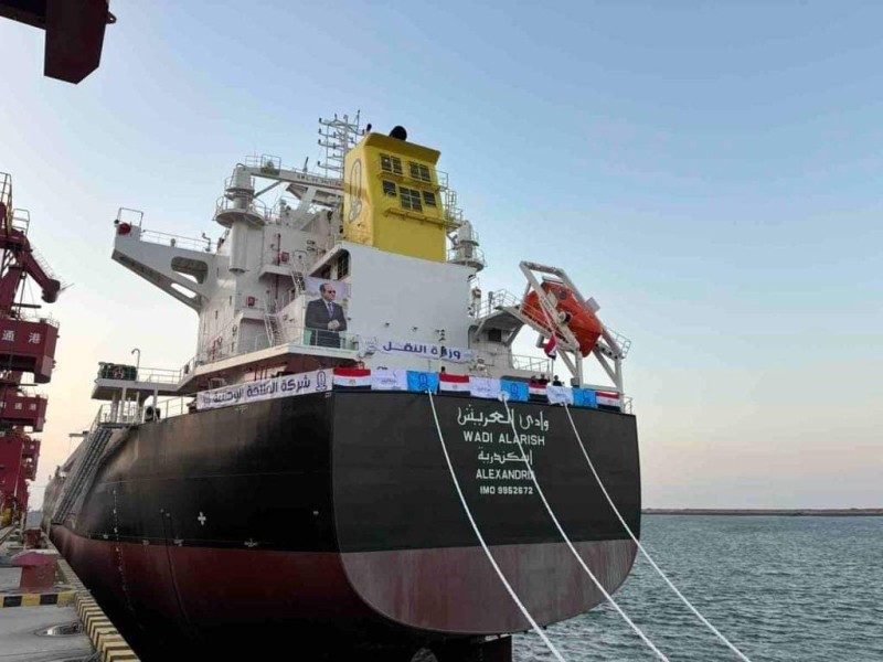 وزير النقل يعلن تسلم شركة الملاحة الوطنية سفينة ”وادى العريش” من ترسانة هانتونج الصينية