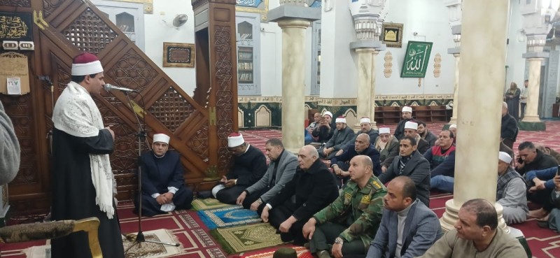 سكرتير عام المحافظة يشهد الإحتفال بذكرى الإسراء والمعراج من مسجد التوبه بدمنهور