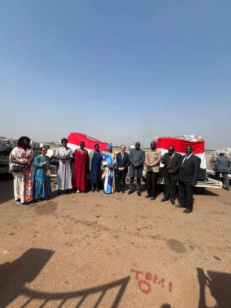 وصول مساعدات مصرية إلى جنوب السودان.. والسيدة الأولى تشكر الرئيس السيسي