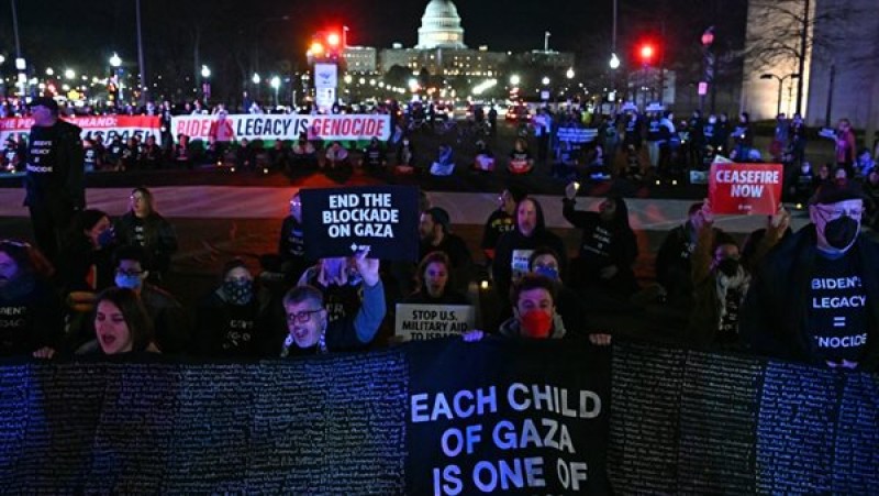 التظاهرات في واشنطن دعمًا للفلسطينيين