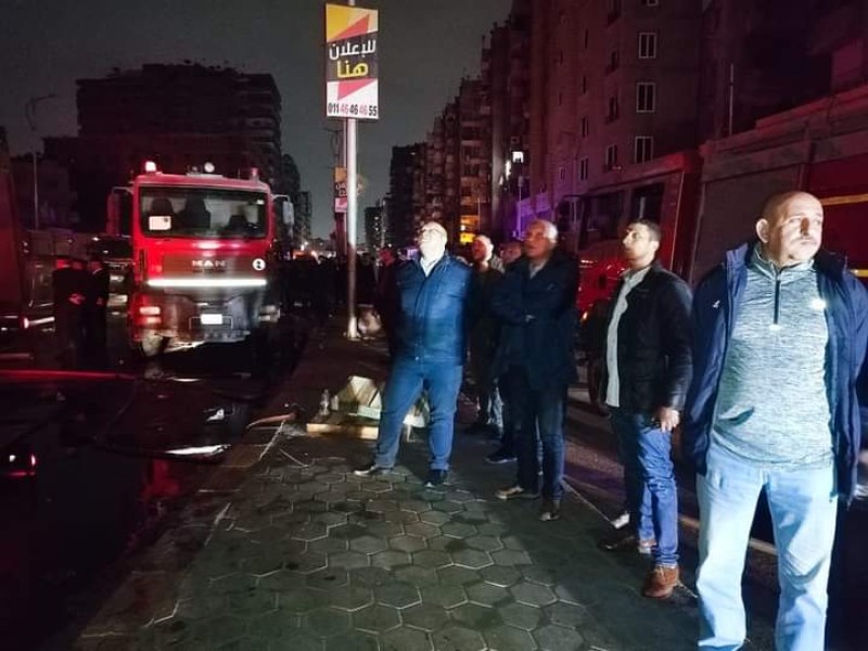 محافظ الجيزة يتابع ميدانيا عمليات إطفاء استديو الاهرام