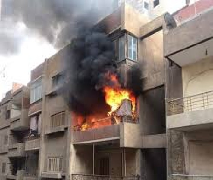 نشب حريق داخل شقة سكنية بمنطقة العياط دون وقوع إصابات