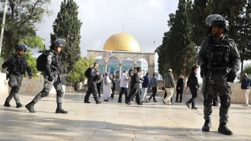 تحت حماية الاحتلال.. مستوطنون إسرائيليون يقتحمون باحات مسجد الأقصى