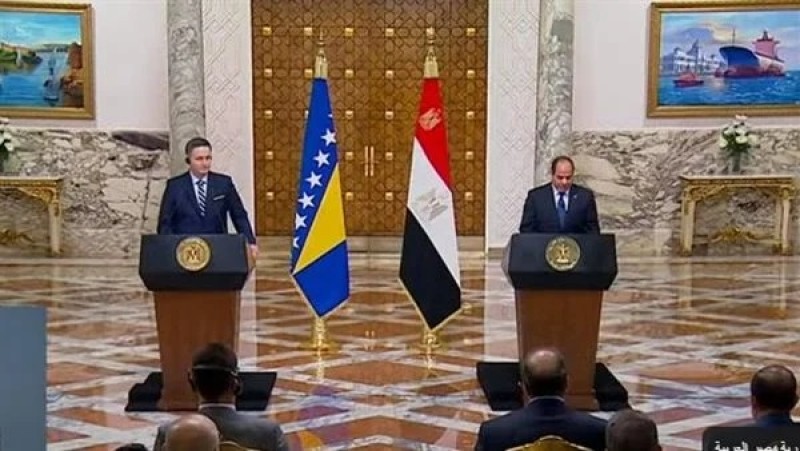 نص كلمة السيسي في المؤتمر الصحفي مع رئيس مجلس رئاسة البوسنة