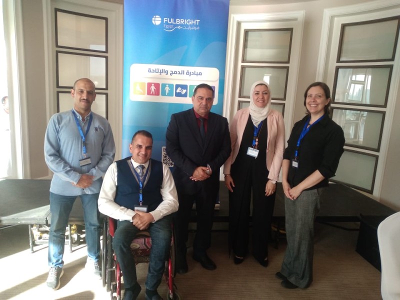 مركز خدمات الطلاب ذوي الإعاقة بجامعة دمنهور يشارك في مبادرة هيئة فولبرايت مصر لدعم الدمج و الإتاحة